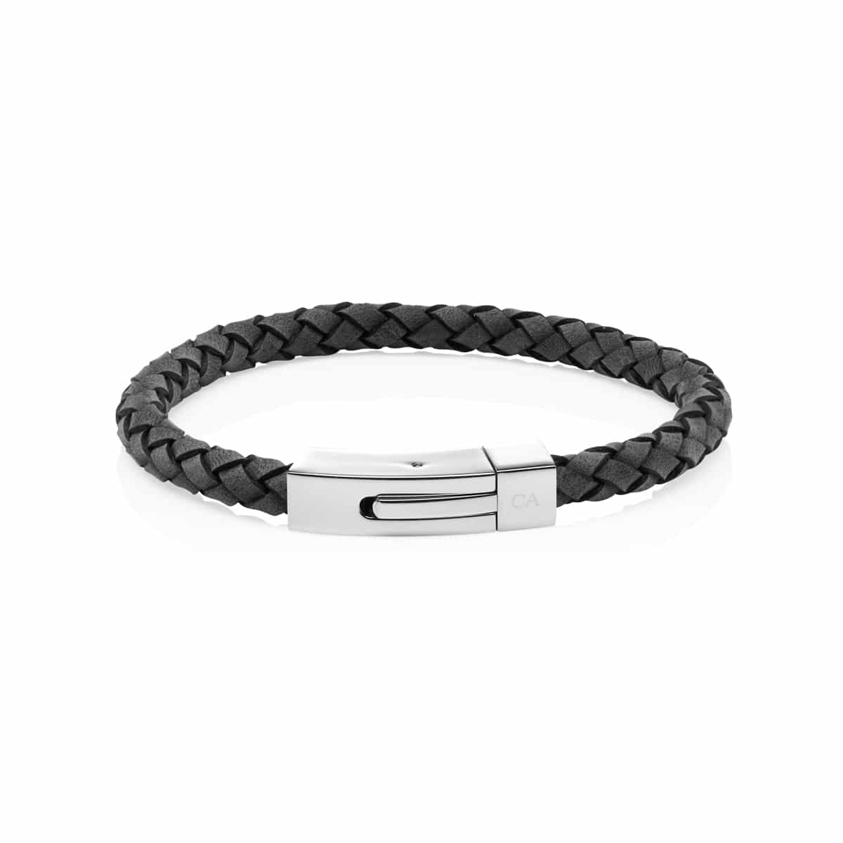 Mens white clearance leather bracelet