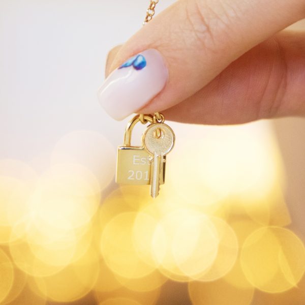 Lock and Key Necklace Set 