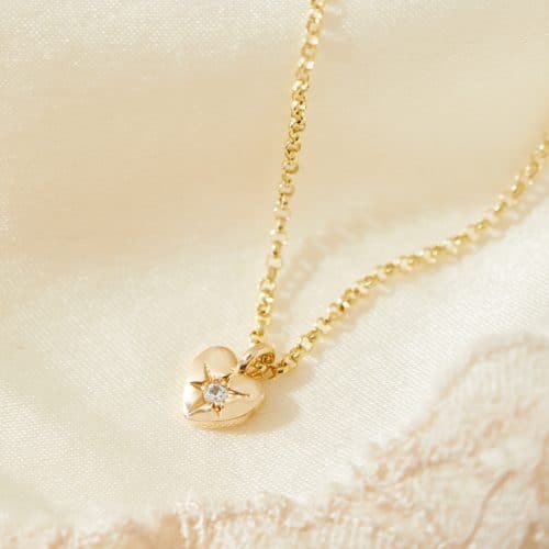 Gold Tiny Tag Name Necklace | Under the Rose